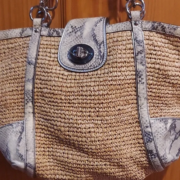 Coach Tan and Gray Shoulder Bag - Picture 3 of 6